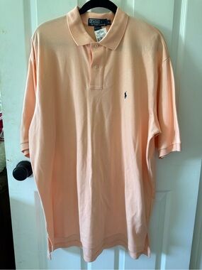 Polo by Ralph Lauren Men's Light Peach Short-Sleeve Polo